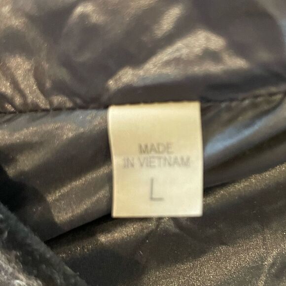 S13 NYC Black Down Puffer Vest Jacket Duck Sz. L - Picture 6 of 6